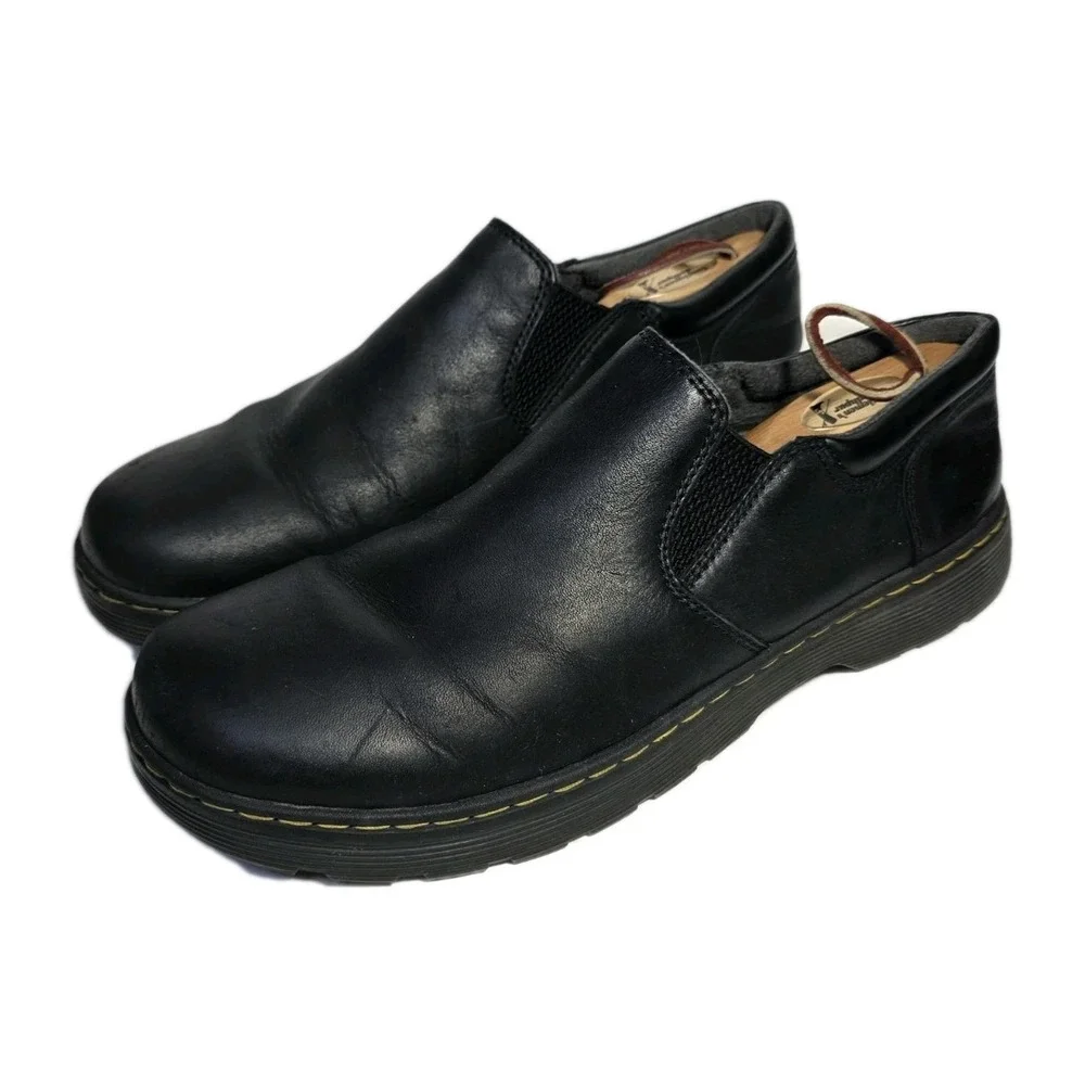 Dr. Martens Tipton‎ Slip On Shoes Black Leather Mens US 12 Made in Vietnam SB2